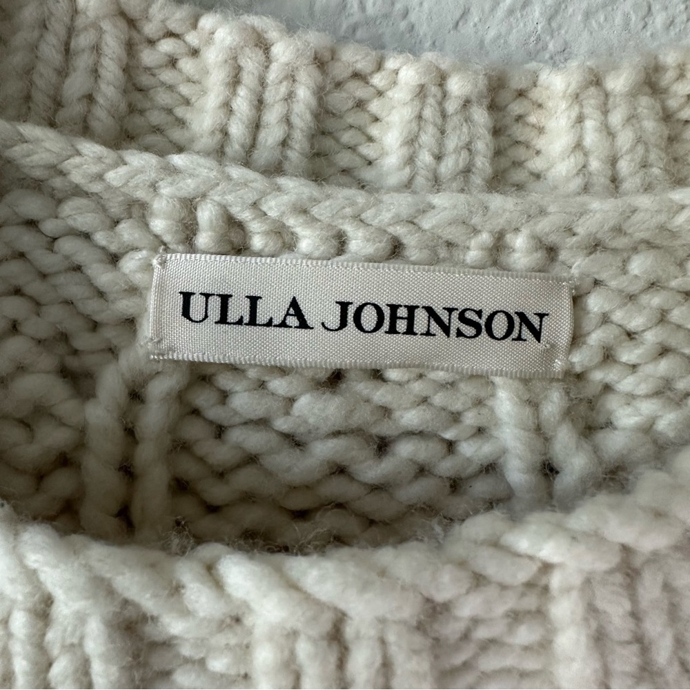 ULLA JOHNSON Verena Wool Cream Jumper Sweater Pullover SZ PS XS/S - Picture 7 of 9